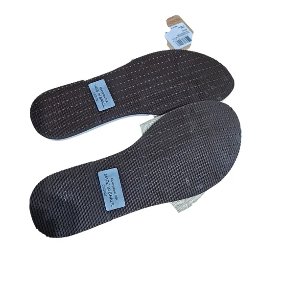 Havaianas Beige Fabric Women's Sandals Sz 7/8W - Picture 4 of 6